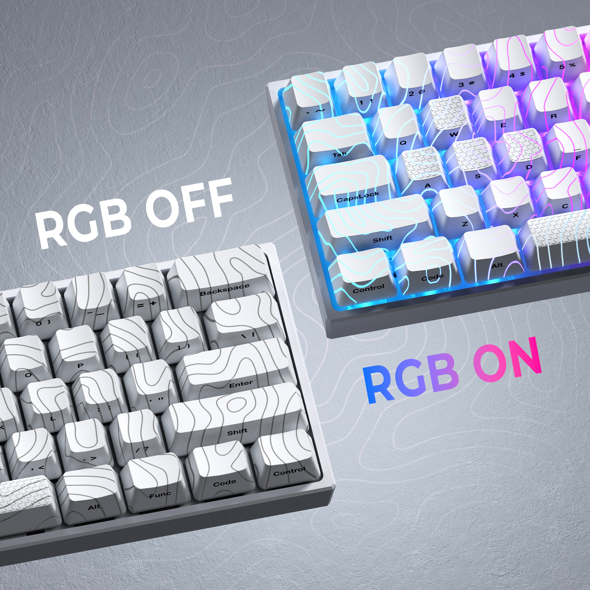 XVX 等高线2.0键帽臻选图案透光侧刻客制化键盘帽IMD个性wooting - 图3