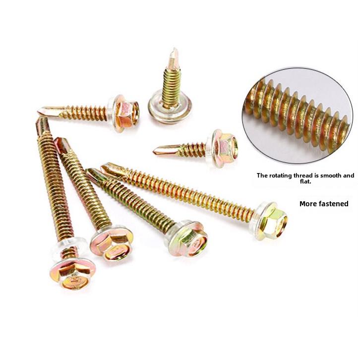 外六角钻尾螺钉，彩钢瓦螺钉，燕尾螺钉，自钻自攻钻尾螺钉4.8mm - 图2