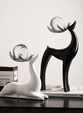 现代简约鹿摆件家居饰品客厅酒柜电视柜玄关创意装饰摆设乔迁礼品