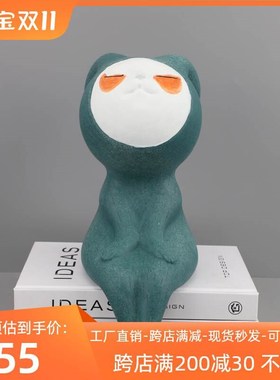 现代简约创意卡通小糖宝雕塑树脂样板房书房家居玄关软装饰品摆件