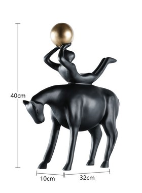 创意马摆件北欧式树脂动物现代客厅书房家居O样板房软装饰品人物