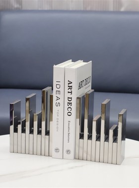 简约现代水晶书挡摆件样板房办公室书立架/书靠电视柜书桌桌面装