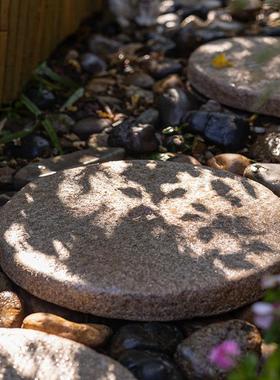 彷石磨铺路石户外花园装饰汀步石庭院草坪脚踏石园林景观造景摆件
