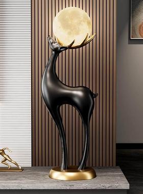 招财鹿客厅电视柜旁边落地摆件氛围感家居装饰品搬家礼物乔迁新居