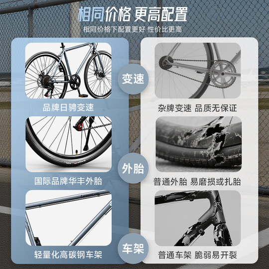 官方旗舰店永久自行车成人青少年变速通勤轻便700C女款竞速单车