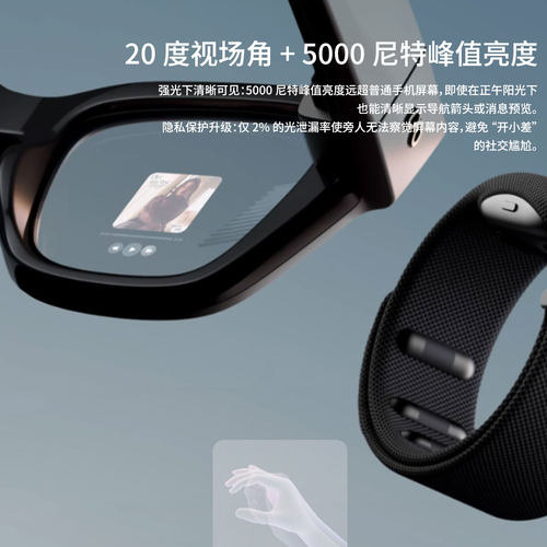 雷朋Rayban Meta Display带全彩显示屏智能眼镜AI语音助手 ai眼镜 - 图1