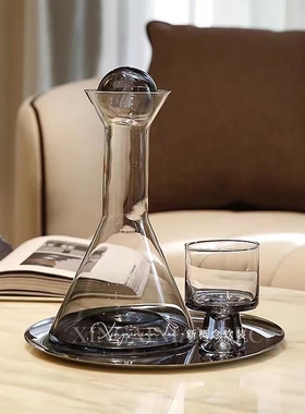 轻奢样板间酒柜组合摆件售楼处水吧创意酒具酒杯托盘搭配装饰品