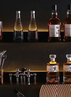 轻奢样板房酒柜软装饰品摆件仿真红酒假洋酒冰桶道具展厅全屋定制