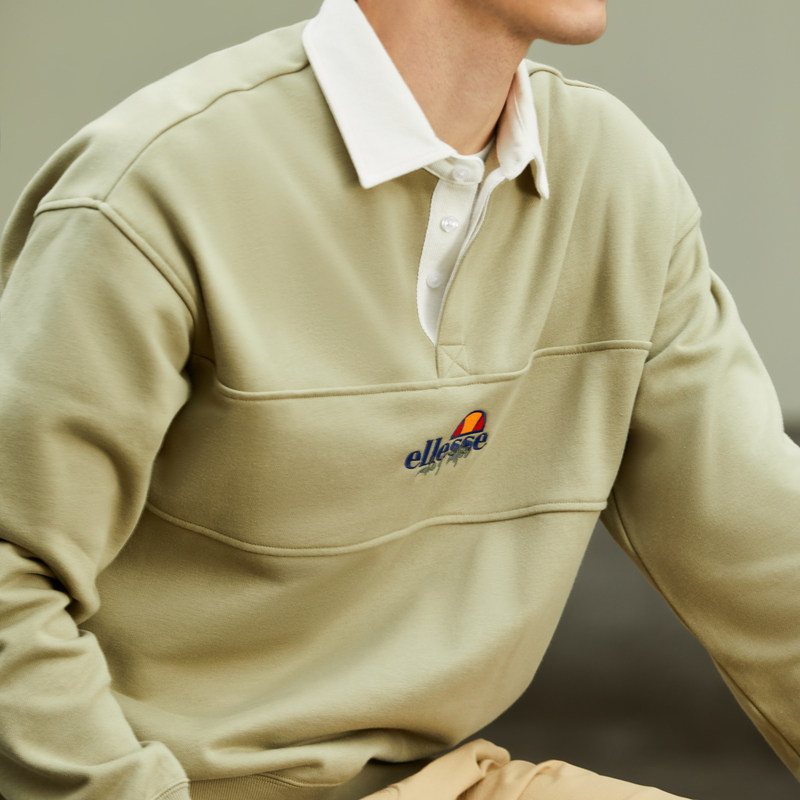 【博主同款】ellesse小贝壳官方情侣卫衣polo领女运动休闲上衣男,淘宝优惠券,粉丝福利购,淘宝优惠卷