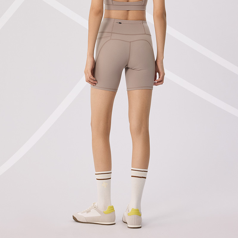 ellesse小贝壳速干短裤女秋高腰收腹瑜伽健身打底内搭外穿骑行裤,淘宝优惠券,粉丝福利购,淘宝优惠卷