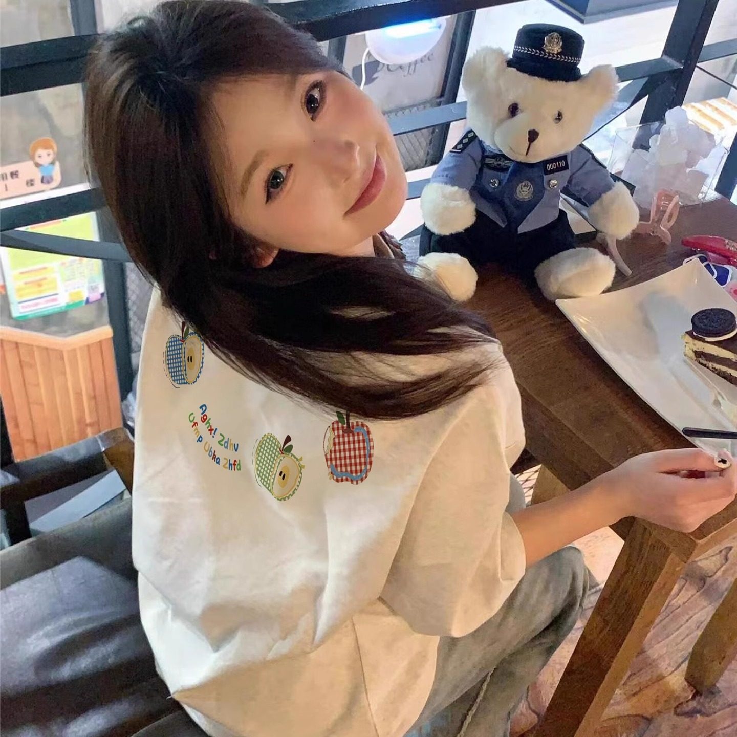 夏季纯棉短袖t恤女2026新款爆款设计感小众美式高街宽松半袖上衣