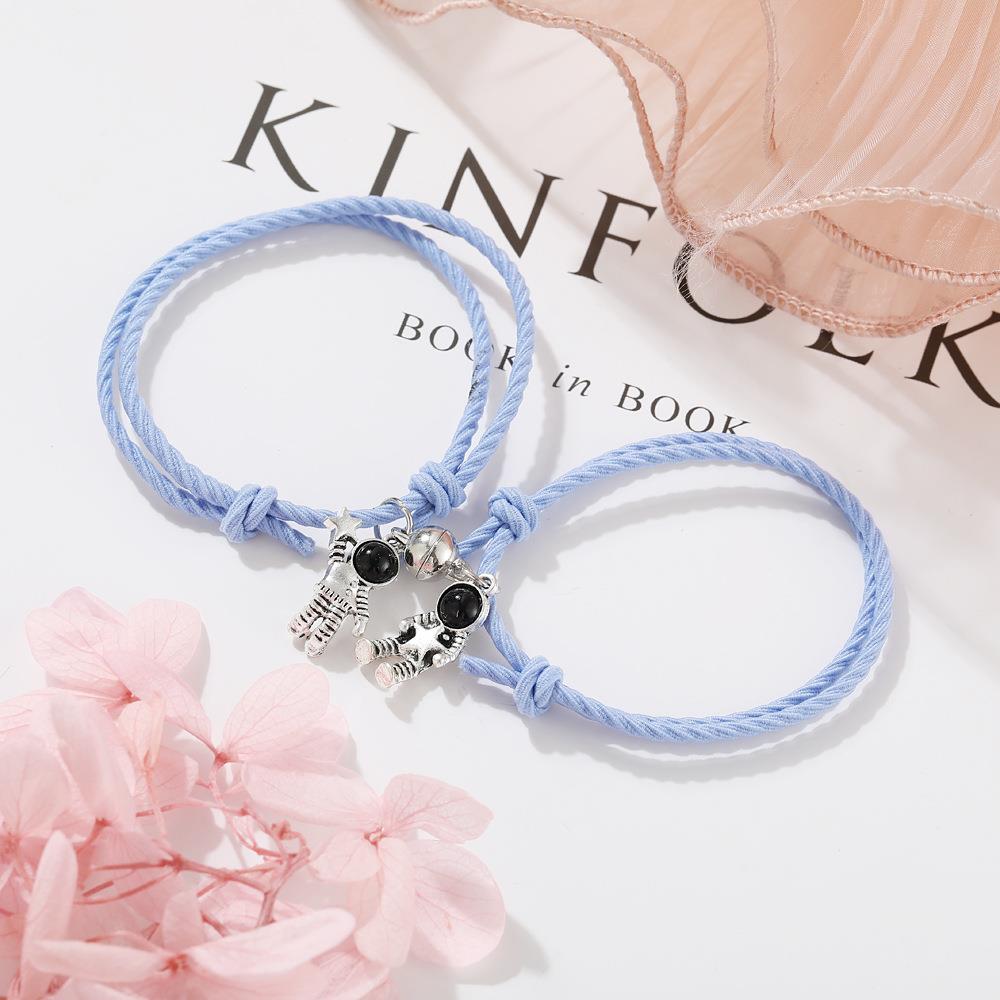 网红Astronaut magnet couple Bracelet one hand rope宇航员情侣 - 图1