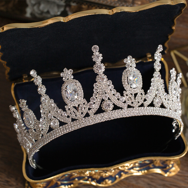 网红Luxury Tiaras And Crowns CZ Zirconia Princess Pageant En - 图0