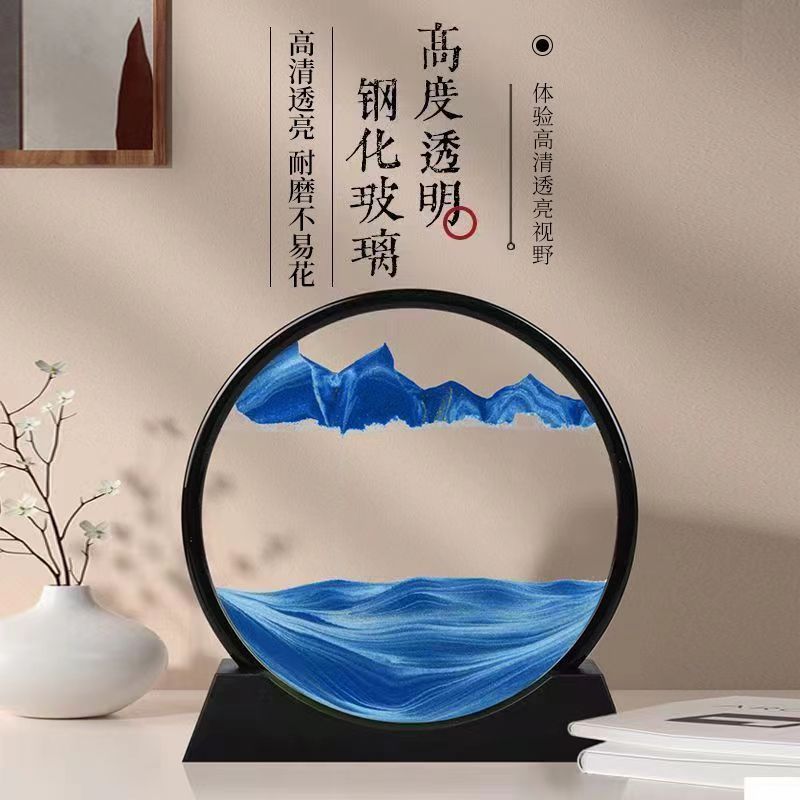 创意3D流沙画摆件创意立体山水画艺术客厅摆件男女高档生日礼物 - 图2