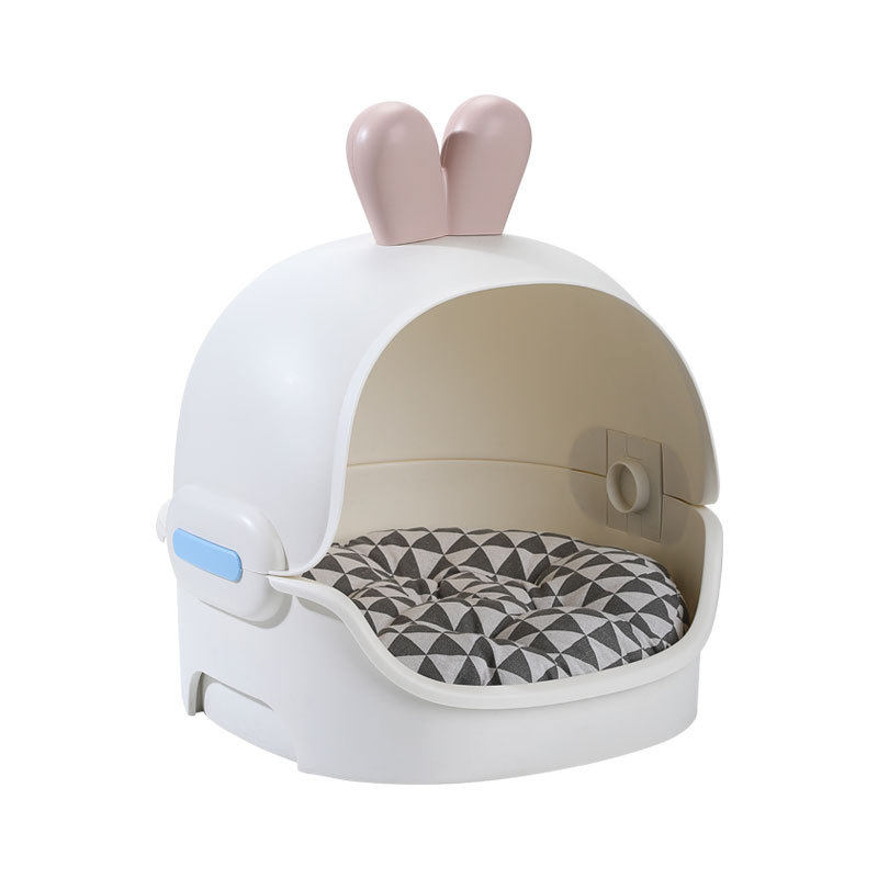 四季通用猫窝狗窝半封闭圆形可拆洗宠物别墅式猫咪床头柜款通用,淘宝优惠券,粉丝福利购,淘宝优惠卷