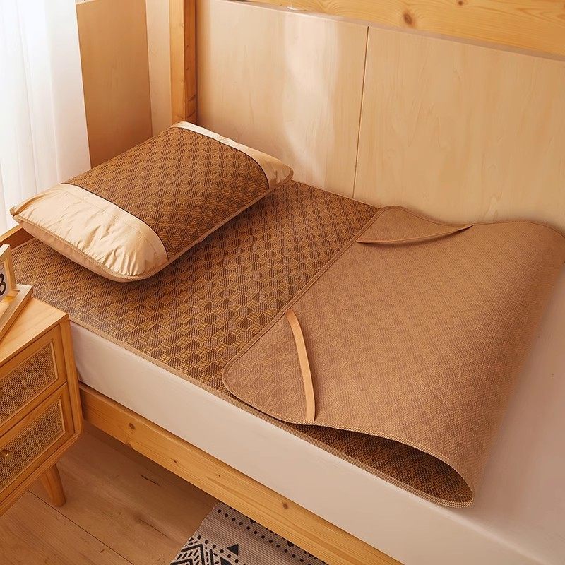 厂家批发藤席床上用品夏季家用冰丝凉席三件套单双人宿舍席子,淘宝优惠券,粉丝福利购,淘宝优惠卷