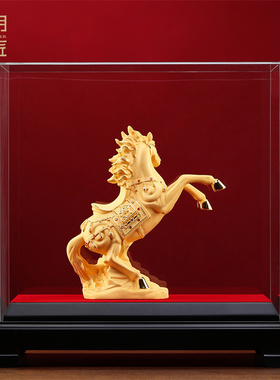 大明铜匠绒沙金马到成功客厅领导高档办公室装饰公司乔迁开业礼物