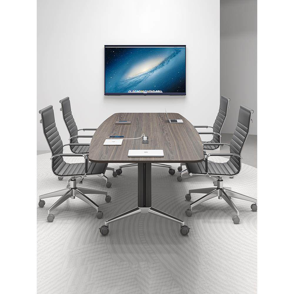 可移动培训桌多功能长条桌折叠会议室桌椅组合1.8米带轮会议桌子 - 图1