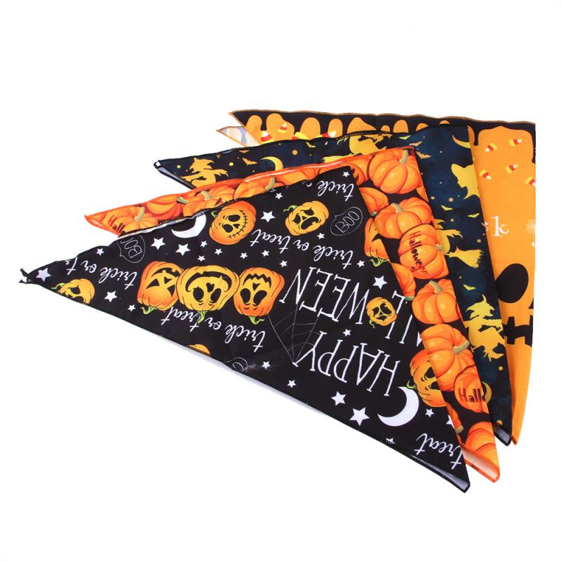 推荐New Pet Halloween Saliva Towel Dog Collar Kerchief Fashi-图1
