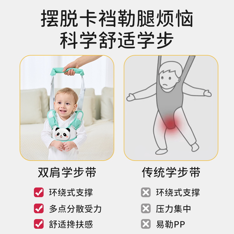 婴儿学步带防勒宝宝防摔神器小孩婴幼儿学走路护腰牵引绳一岁透气