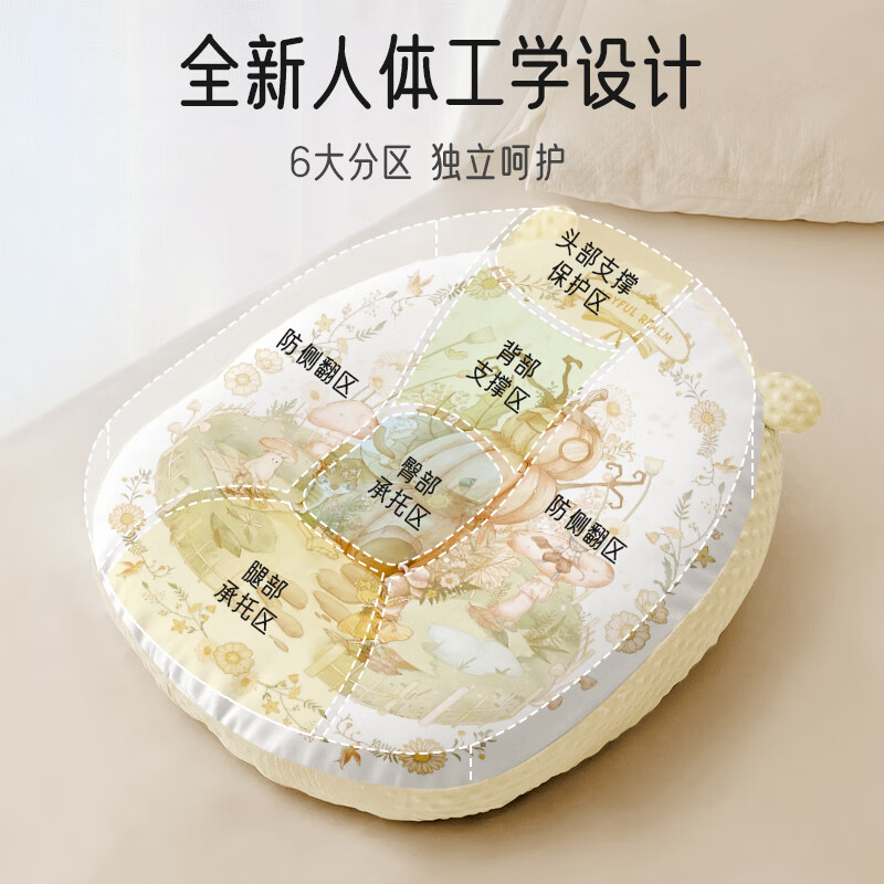 ipoosi婴儿防吐奶斜坡枕防溢奶呛奶斜坡垫新生儿躺靠垫喂奶哺乳枕