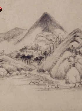 清代王时敏长白山图卷四王山水画