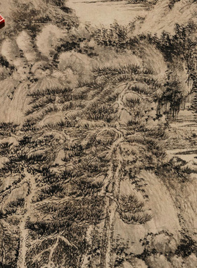 元代王蒙夏日山居图名家国画真迹
