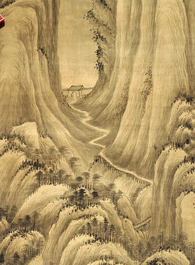 清代王鉴关山秋霁图传统山水国画