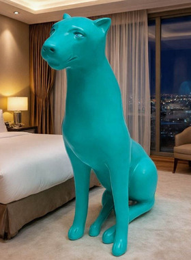 2025网红款牧羊犬玻璃钢雕塑摆件展厅办公室家居装饰品客厅艺术品