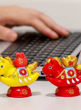 新款创意国潮马小摆件马年吉祥物