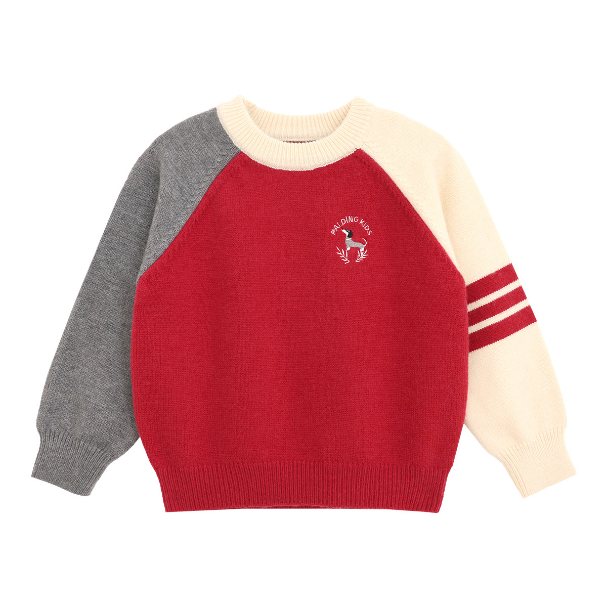 派町童装男童毛衣儿童秋冬款2025新款男孩大童撞色针织衫内搭保暖,淘宝优惠券,粉丝福利购,淘宝优惠卷