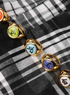 动漫周边火影忍者戒指晓组织宇智波鼬忍者指环套装开口可调节