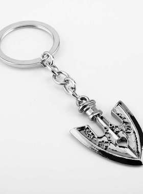 动漫周边JOJO的奇妙冒险小铁锹铲子合金钥匙扣汽车挂件皮绳项链