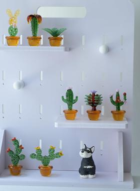 淄博琉璃仿真多肉植物盆栽桌面摆件仙人掌治愈装饰品书桌摆设礼物