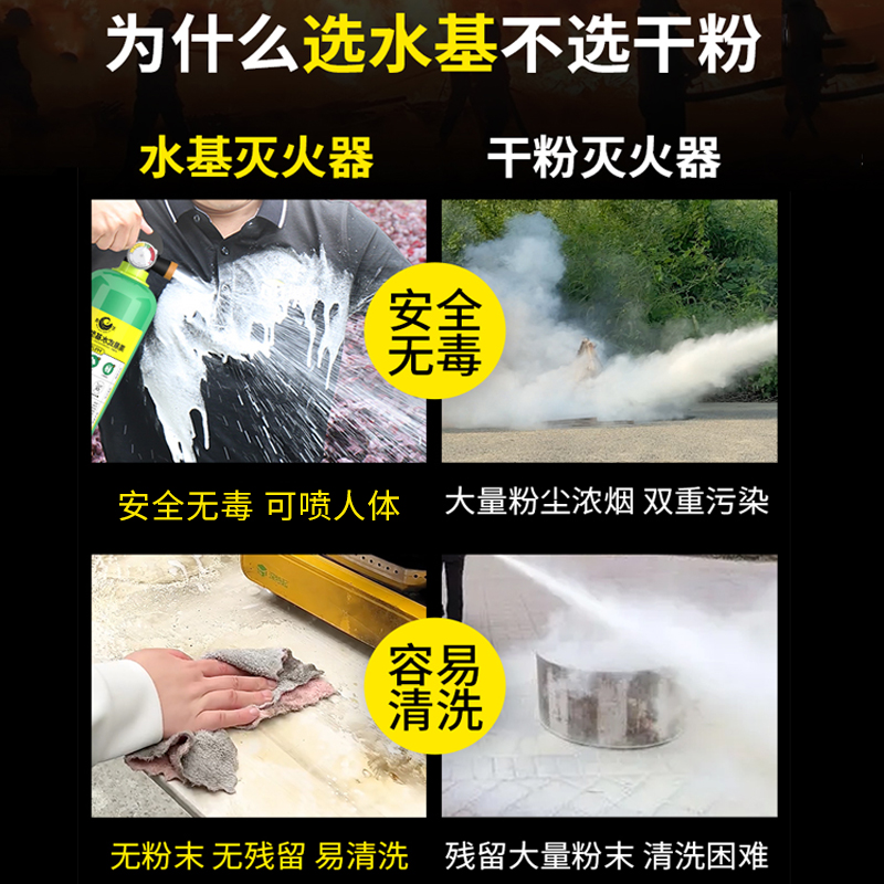 国标正品3升水基灭火器商用家用店用车载2L3L6L9L环保水剂泡沫型 - 图0