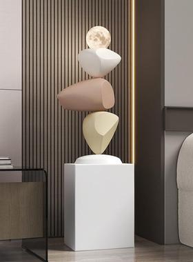 轻奢现代时来运转石摆件客厅大型落地软装饰品高级感艺术乔迁礼物