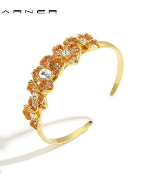 Warner轻奢花朵手镯手环小众礼物