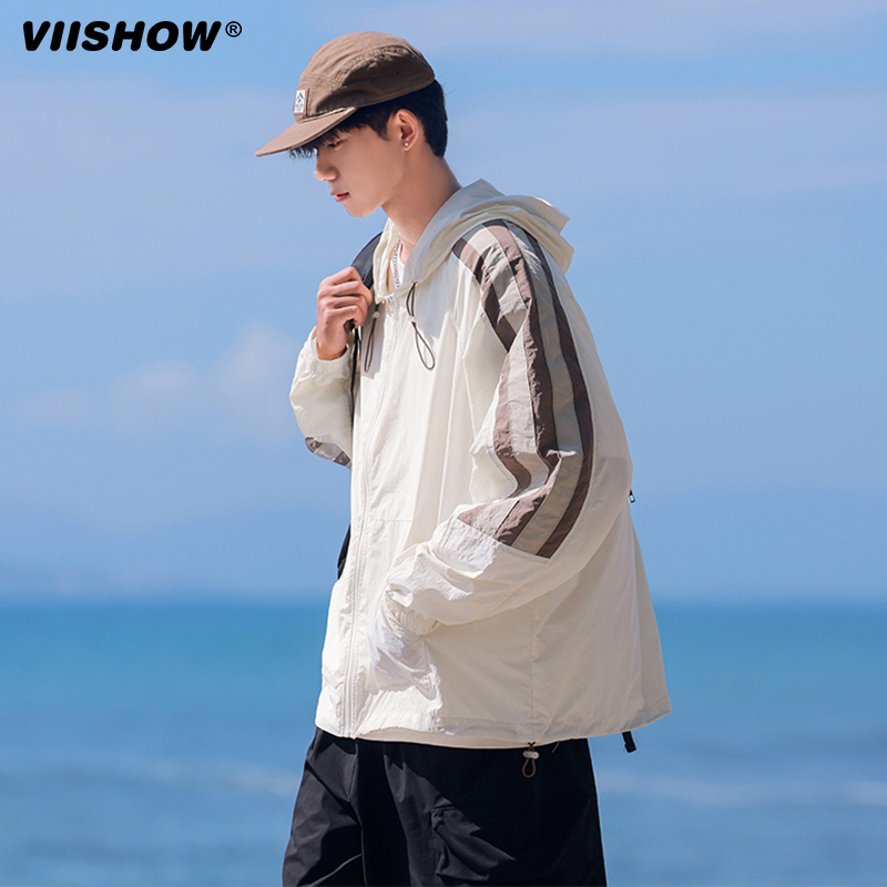 VIISHOW奥莱防紫外线UPF50+防晒衣夏季薄款男士户外运动清凉外套 - 图2