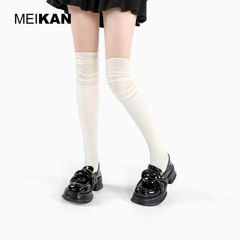 袜子女日系显瘦黑色高筒袜过膝长筒袜小腿袜堆堆袜子,淘宝优惠券,粉丝福利购,淘宝优惠卷