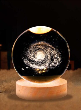发光星空特灯一鹿有你水晶球小夜意灯987投影氛灯创礼品新围奇小