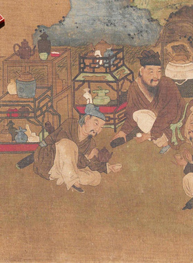 五代李昪货郎图古代人物画中国画