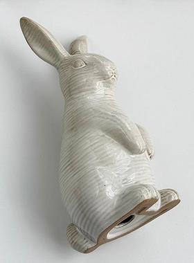 安木良品 外贸原单 可爱兔子复古田园风陶瓷家居装饰品观赏摆件