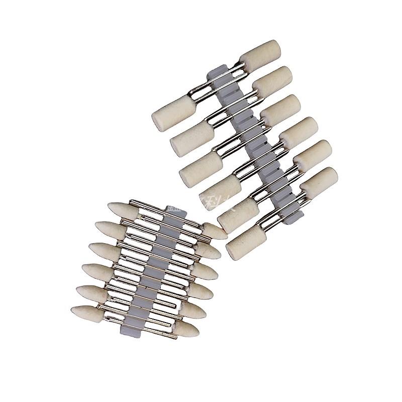 西德羊毛磨头模具镜面抛光头3mm棉球羊毛轮电磨头研磨膏打磨工具 - 图3