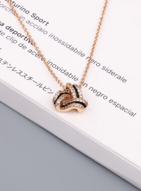 立体螺旋三角形S925项链夏季百搭