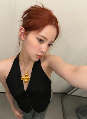 欧阳娜娜同款四面蝴蝶结项链