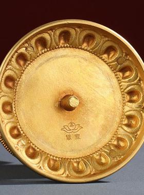 慧宝藏式车载指尖指捻转轮铜宝石创意转金桶民族办公禅意桌面摆件