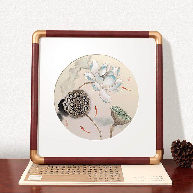 正方形拼图画框装裱框架工笔画十字绣外框相框挂墙实木质镜框定制,淘宝优惠券,粉丝福利购,淘宝优惠卷