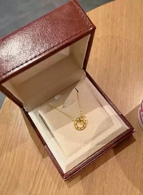 太阳项链环环相扣黄金色项链金店同款周家ING高级感系列锁骨链女