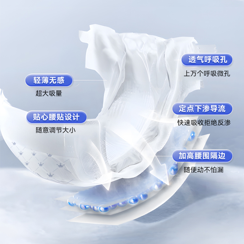 亲达纸尿裤NB/S-XL 新生儿超薄透气婴儿男女宝通用尿不湿尿布初生