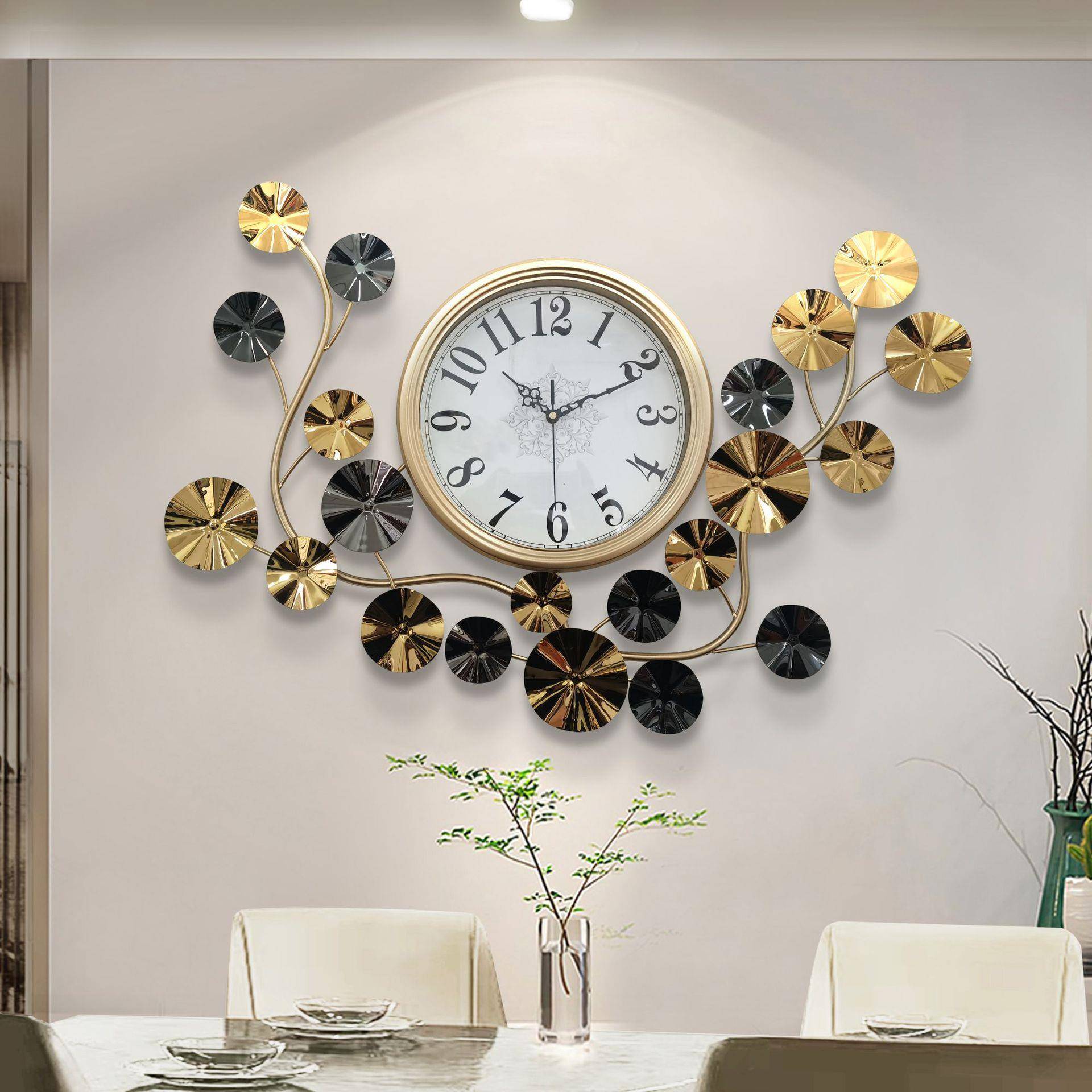 北欧时尚钟表客厅现代简约家用装饰时钟挂墙网红创意餐厅挂钟 - 图2